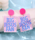 Big Jesus Fan Earrings