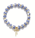 Porcelain Bow Beaded Bracelet