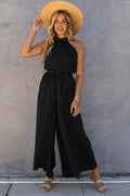 Black Pleated Jumpsuit