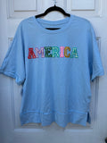 Blue Chenille America Tee