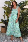 Green Floral Lace Maxi