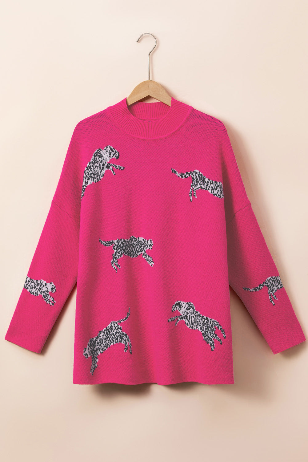 Hot Pink Leopard Sweater