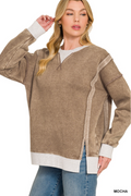Fleece Acid Wash Pullover