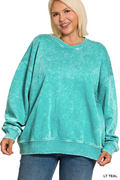 Acid Wash Oversized Pullover