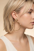 Large Statement Bamboo Hoop Earrings