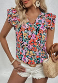 Black Floral Blouse