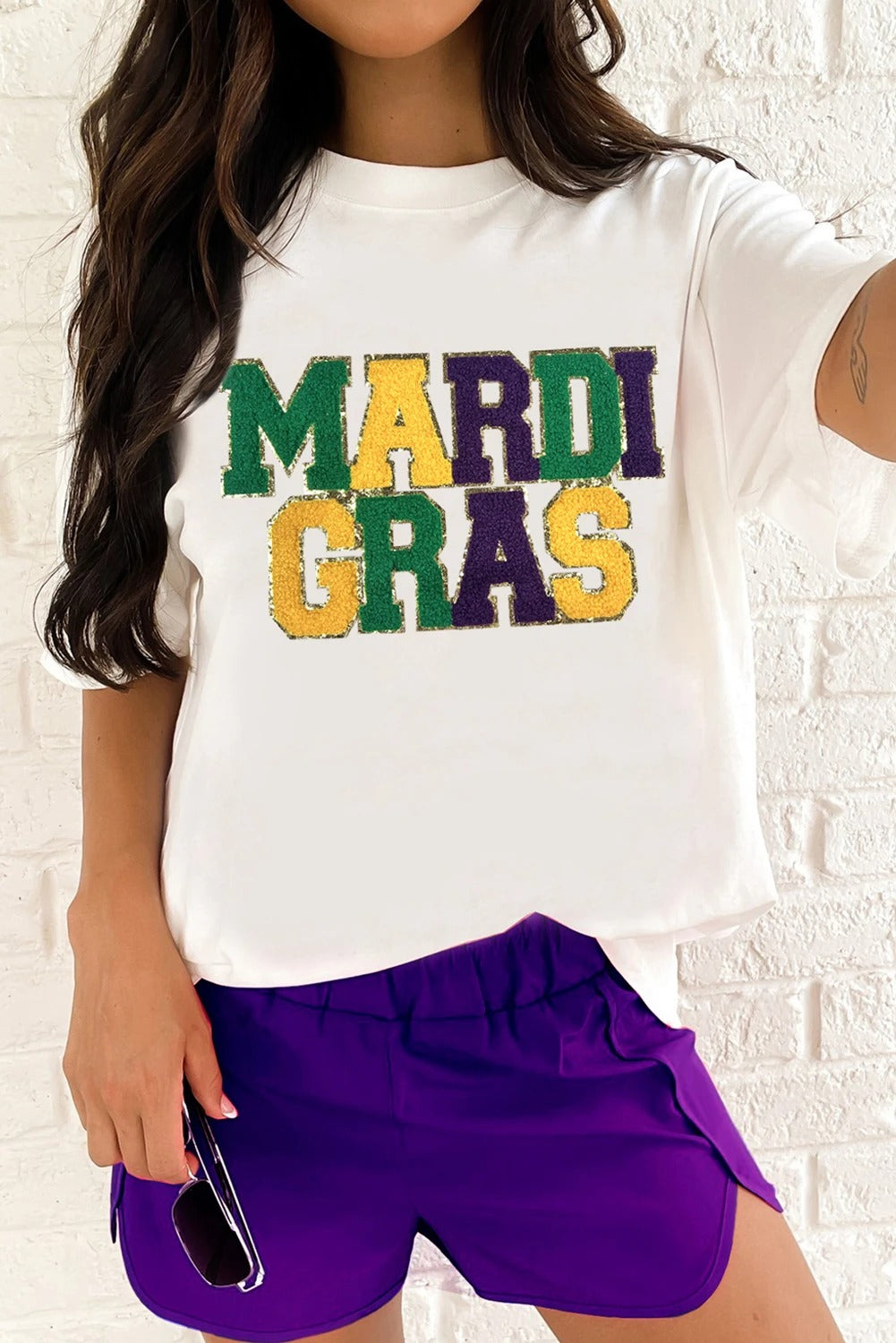 Chenille Mardi Gras Tee