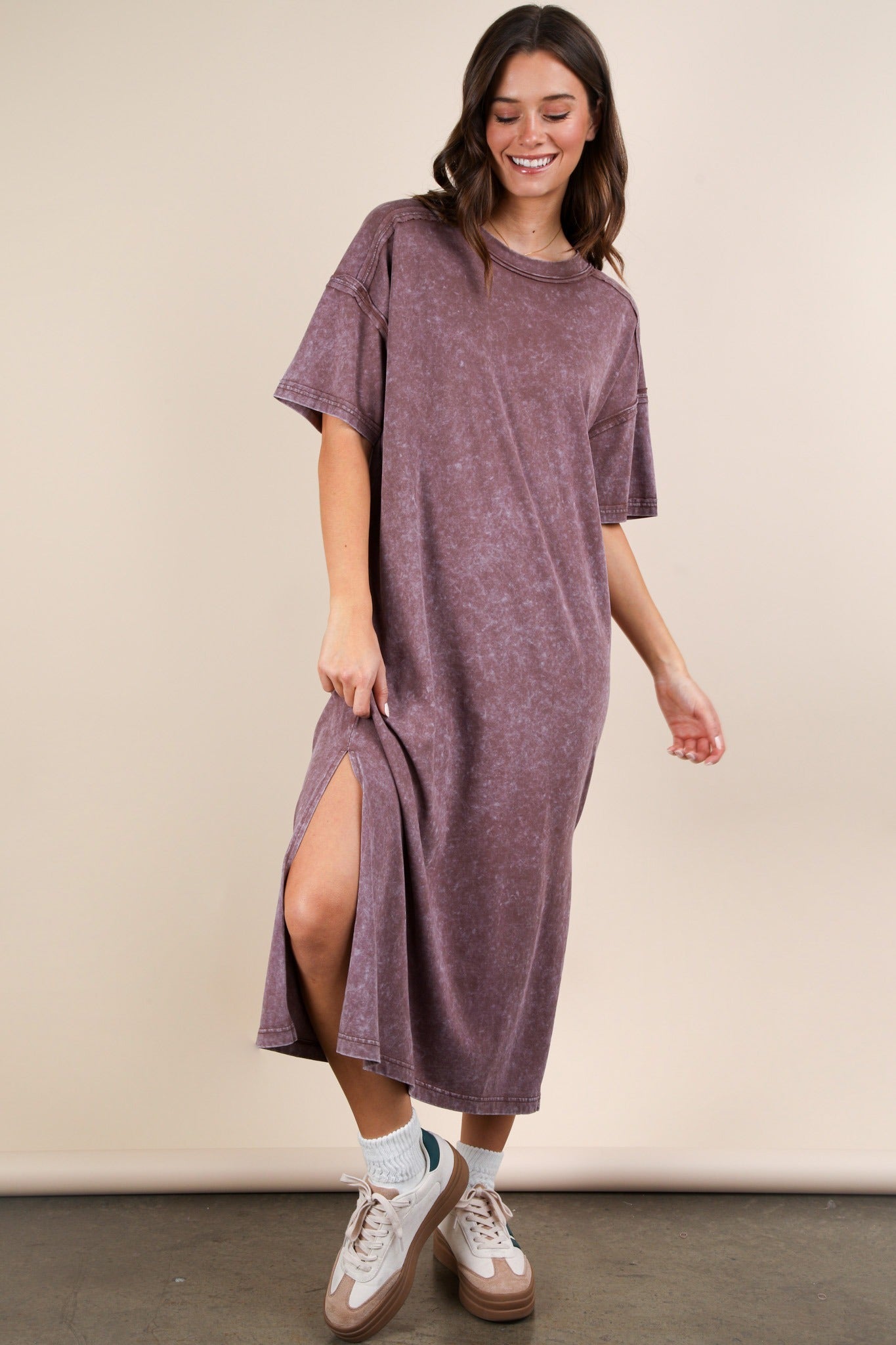 Very J Chocolate Midi Dress