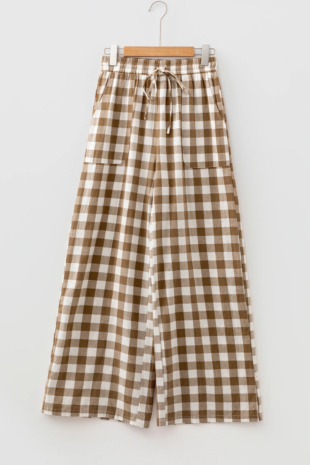 Coffee Gingham Pants
