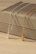 Minimalist Satin Cross Pendant Necklace