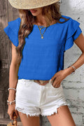 Blue Textured Top