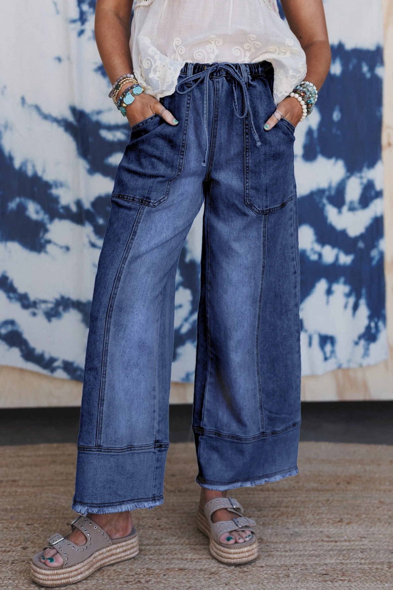 Dark Wash Wide Leg Jeans
