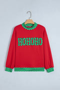Embroidered HoHoHo Mock Neck