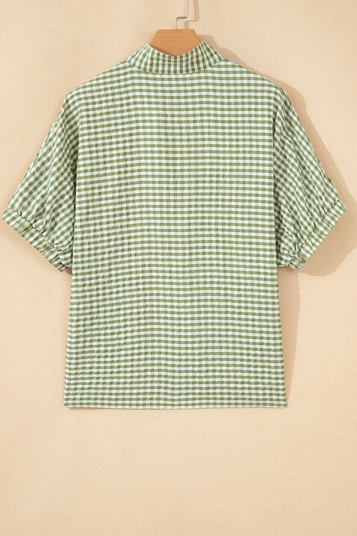 Green Gingham Blouse