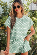 Green Polka Dot Short Set