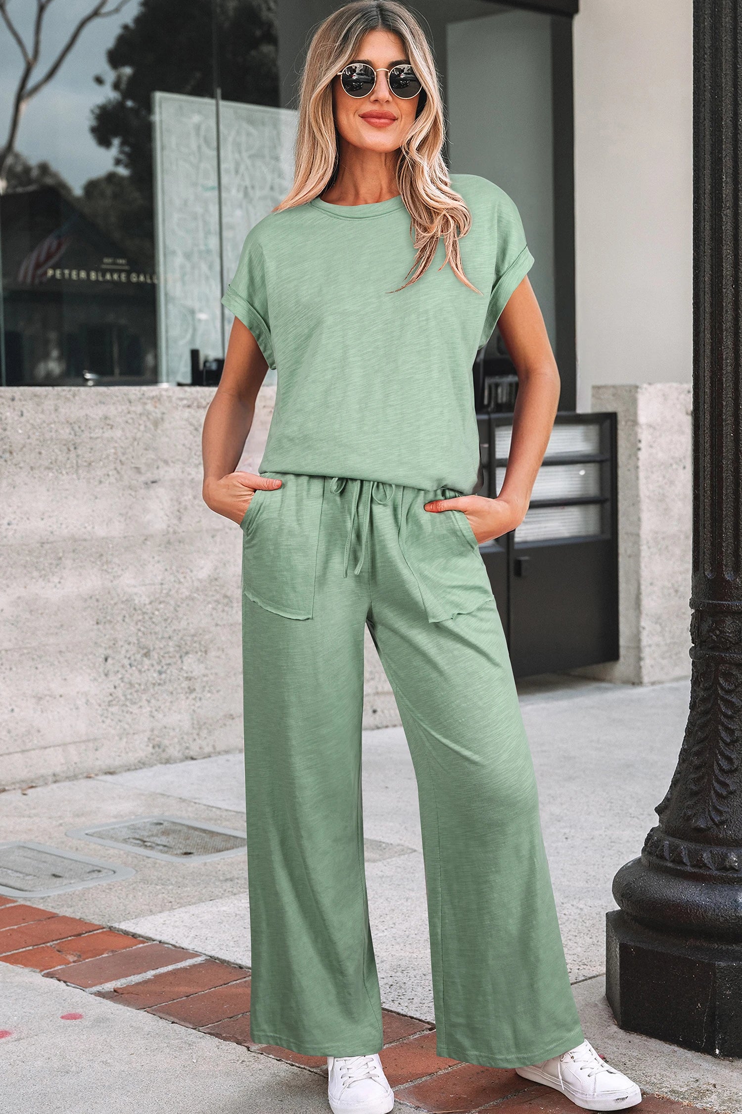 Jade Cuffed Sleeve Pant Set