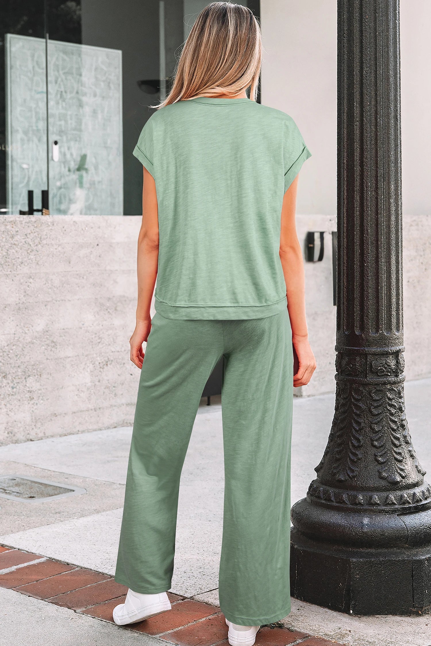 Jade Cuffed Sleeve Pant Set