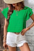 Green Textured Blouse