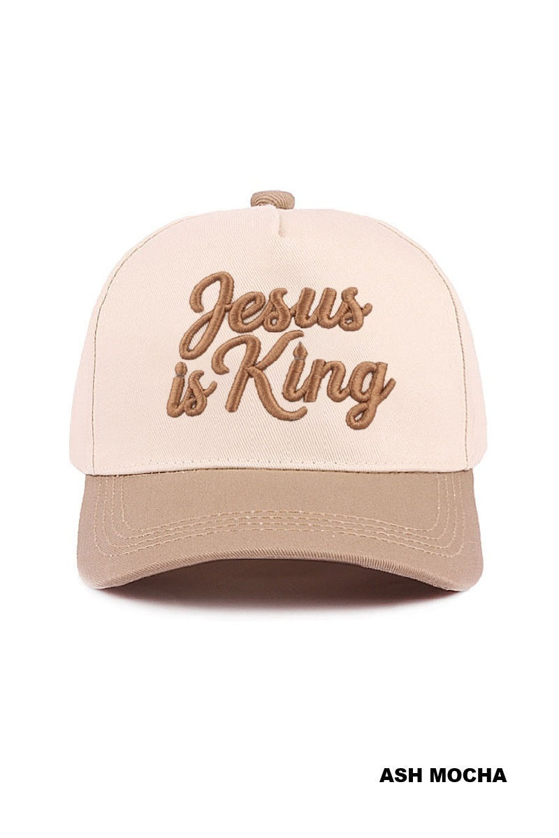 Jesus is King Embroidered Hat