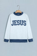 Embroidered Jesus Mock Neck