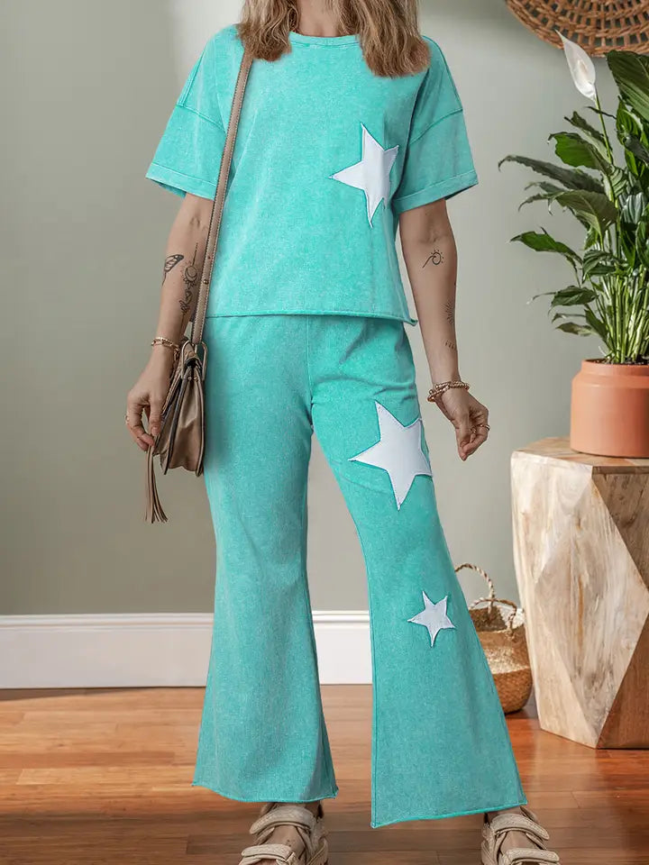 Mint Acid Wash Star Set