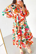 Orange Floral Maxi Dress