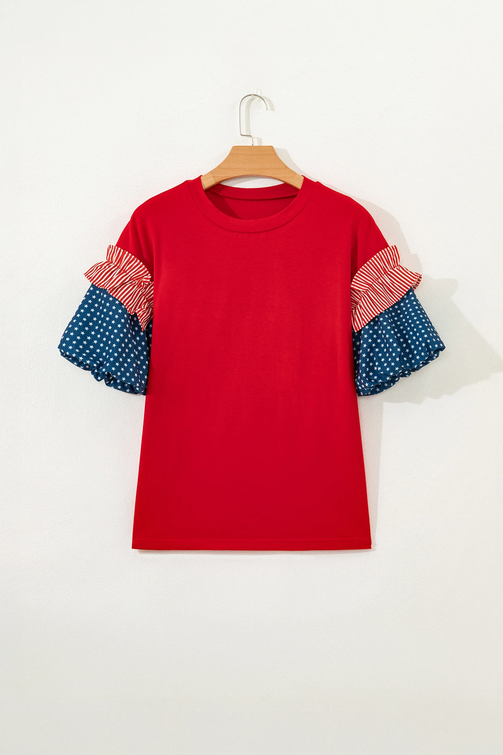 Stars & Stripes Puff Sleeve Top