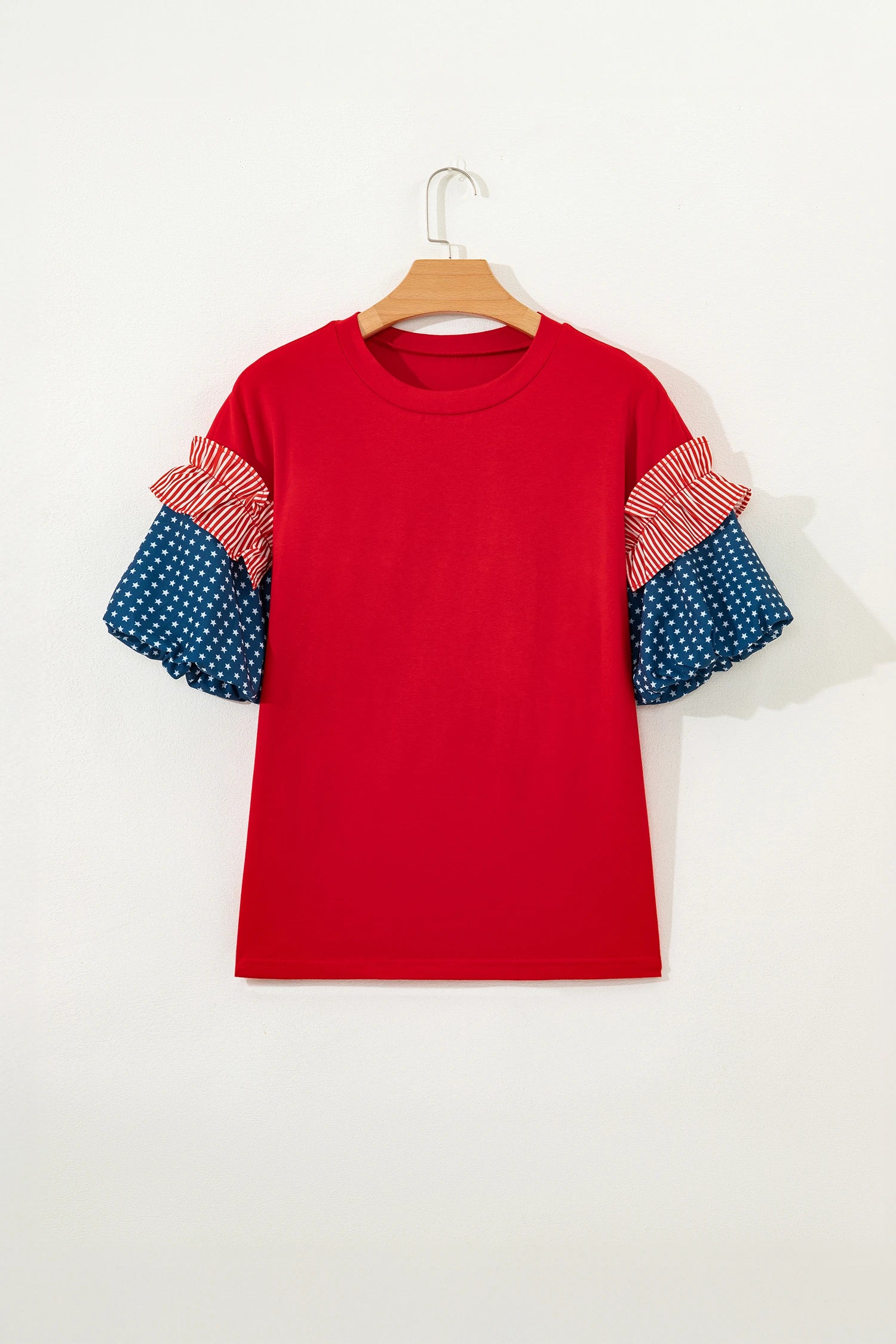 Stars & Stripes Puff Sleeve Top