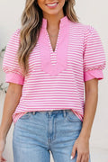 Pink Striped Blouse