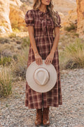 Red Vintage Plaid Dress