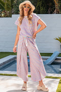 Rainbow Striped Pant Set